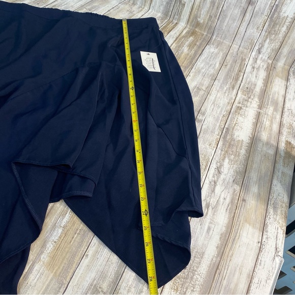 ELOQUII Navy Blue Skirt Cascade details on one dice Sz 20 NWT - Picture 5 of 8